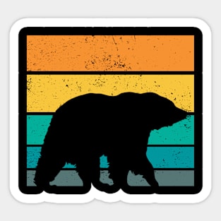 Retro Grizzly Bear - Grizzly Bear Sticker